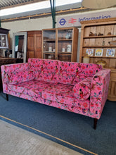 Load image into Gallery viewer, Large Velvet Sofa Upholstered In A Bird Of Paradise Velvet Fabric

