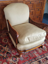Load image into Gallery viewer, Early 20thC Art Deco Mahogany and Cane Bergere Chair
