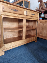 Load image into Gallery viewer, French Oak Farmhouse  Extending Dining Table  And Chairs With Matching Cupboard - Charlotte Rose Interiors
