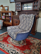 Load image into Gallery viewer, Mid Century Swivel Ascent Armchair, On Chromium Plated Tubular Base
