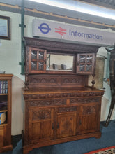 Load image into Gallery viewer, Antique Edwardian Carved Oak Court Cupboard

