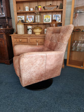 Load image into Gallery viewer, Leather Swivel Chair And Footstool
