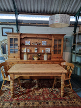 Load image into Gallery viewer, Farmhouse Vintage Scrub Top Pine Dining Table
