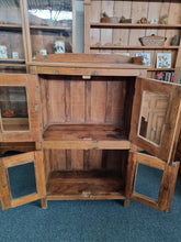 Load image into Gallery viewer, Reclaimed Hardwood  Cupboard With Glazed Doors
