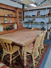 Load image into Gallery viewer, Farmhouse Scrub Top Pine Dining Table
