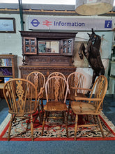 Load image into Gallery viewer, Set Of Six Beech And Elm Windsor Chairs 4+2 - Charlotte Rose Interiors
