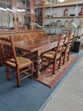 Load image into Gallery viewer, Oak Refectory Dining Table Farmhouse Kitchen Country House Table
