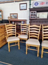 Load image into Gallery viewer, Ladder Back Dining Chairs Set Of Six Four Chairs And Two Carvers - Charlotte Rose Interiors
