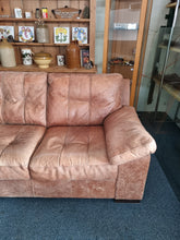 Load image into Gallery viewer, Leather Three Seater Sofa And Matching Arm Chair
