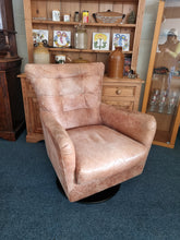 Load image into Gallery viewer, Leather Swivel Chair And Footstool
