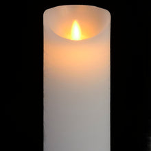 Load image into Gallery viewer, Luxe Collection 3 x 8 White Flickering Flame LED Wax Candle
