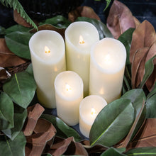Load image into Gallery viewer, Luxe Collection 3 x 8 Cream Flickering Flame LED Wax Candle
