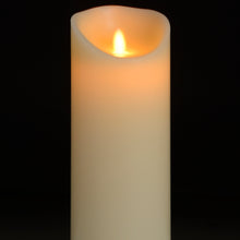 Load image into Gallery viewer, Luxe Collection 3.5 x9 Cream Flickering Flame LED Wax Candle
