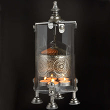 Load image into Gallery viewer, Antique Silver Heart Lantern Spinner
