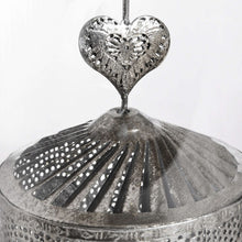Load image into Gallery viewer, Antique Silver Heart Lantern Spinner
