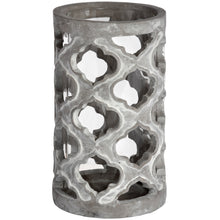Load image into Gallery viewer, Large Stone Effect Patterned Candle Holder
