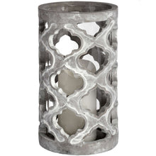 Load image into Gallery viewer, Large Stone Effect Patterned Candle Holder

