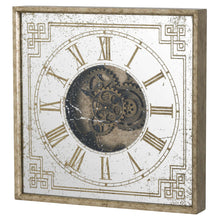 Load image into Gallery viewer, Mirrored Square Framed Clock with Moving Mechanism
