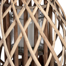 Load image into Gallery viewer, Small Wicker Bulbous Lantern
