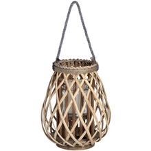 Load image into Gallery viewer, Small Wicker Bulbous Lantern
