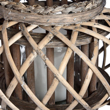 Load image into Gallery viewer, Large Wicker Basket Lantern
