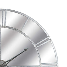 Load image into Gallery viewer, Large Silver Foil Mirrored Wall Clock
