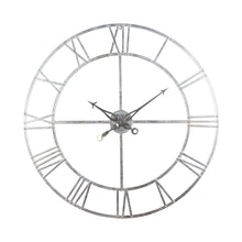 Load image into Gallery viewer, Large Silver Foil Skeleton Wall Clock
