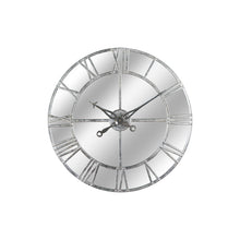 Load image into Gallery viewer, Silver Foil Mirrored Wall Clock
