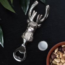 Load image into Gallery viewer, Nickel Stag Head Bottle Opener

