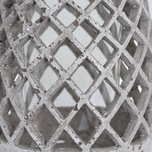 Load image into Gallery viewer, Large Conical Ceramic Lattice Hurricane Lantern

