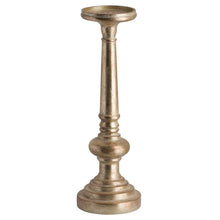 Load image into Gallery viewer, Antique Brass Effect Tall Candle Holder
