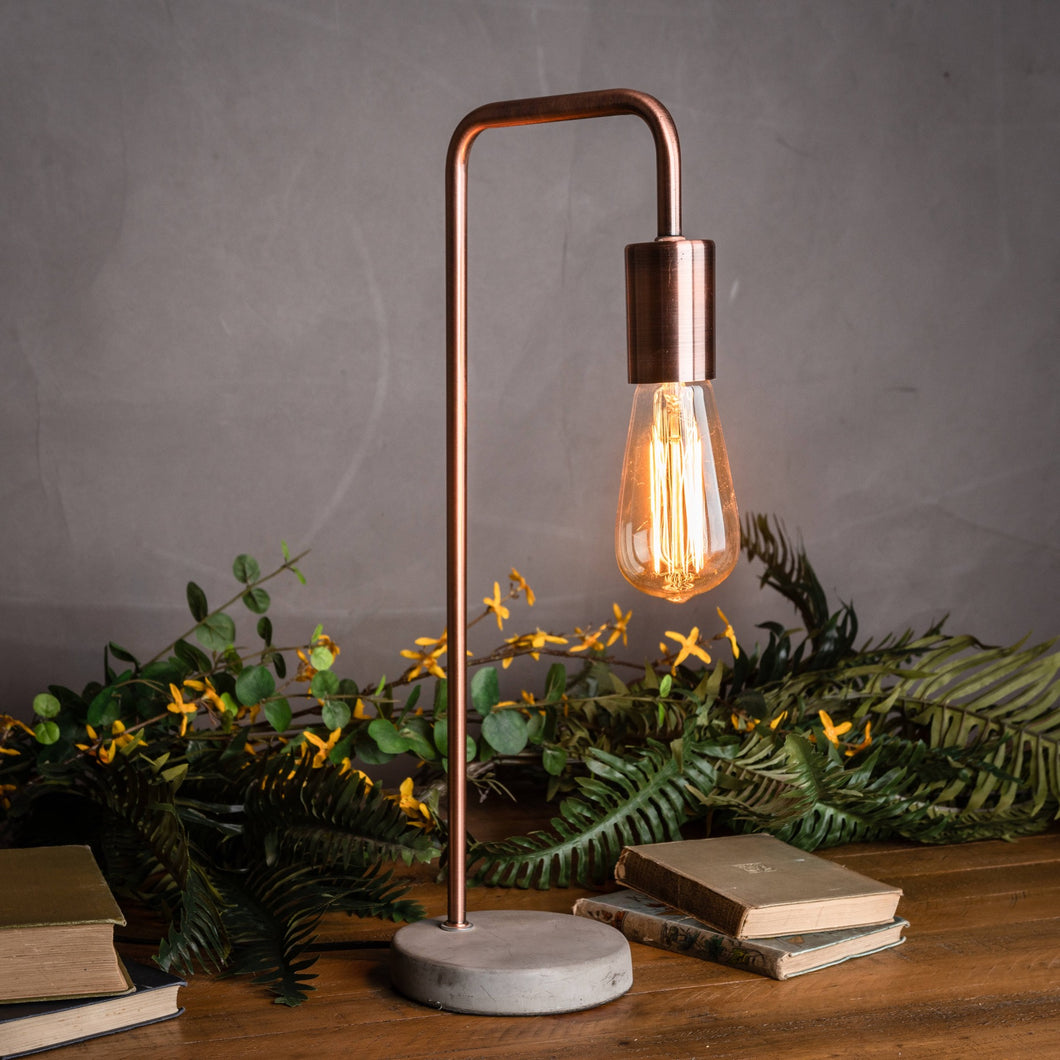 Marble And Brass Industrial Desk Lamp