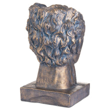 Load image into Gallery viewer, Antique Bronze Roman Head Planter Indoor Outdoor
