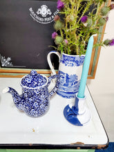 Load image into Gallery viewer, Blue And White Coffee Pot By Burleigh
