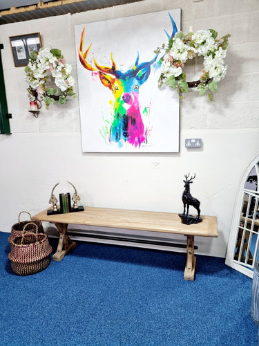 Stag Oil On Canvas - Charlotte Rose Interiors