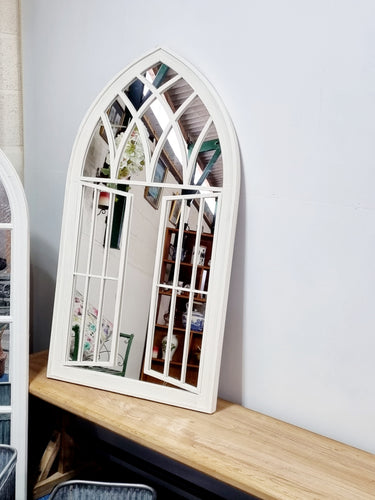 White Garden Mirror - Charlotte Rose Interiors