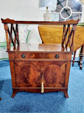 Load image into Gallery viewer, Pair Of Regency Style Inlaid Mahogany And Yew Wood Etageres
