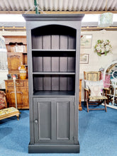 Load image into Gallery viewer, Black Painted Bookcase Cupboard
