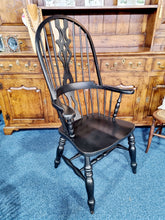 Load image into Gallery viewer, Grandfather Armchair Painted In Black
