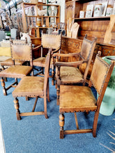 Load image into Gallery viewer, Set of Six Victorian Carolean Style Dining Chairs
