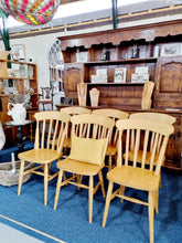 Load image into Gallery viewer, Set of Six Beech Kitchen Dining Chairs
