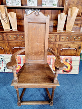 Load image into Gallery viewer, Solid Oak High Back Chair
