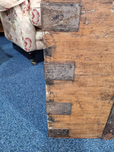 Load image into Gallery viewer, Old Antique Iron Bound Chest
