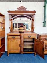 Load image into Gallery viewer, Victorian Oak Mirror Back Sideboard
