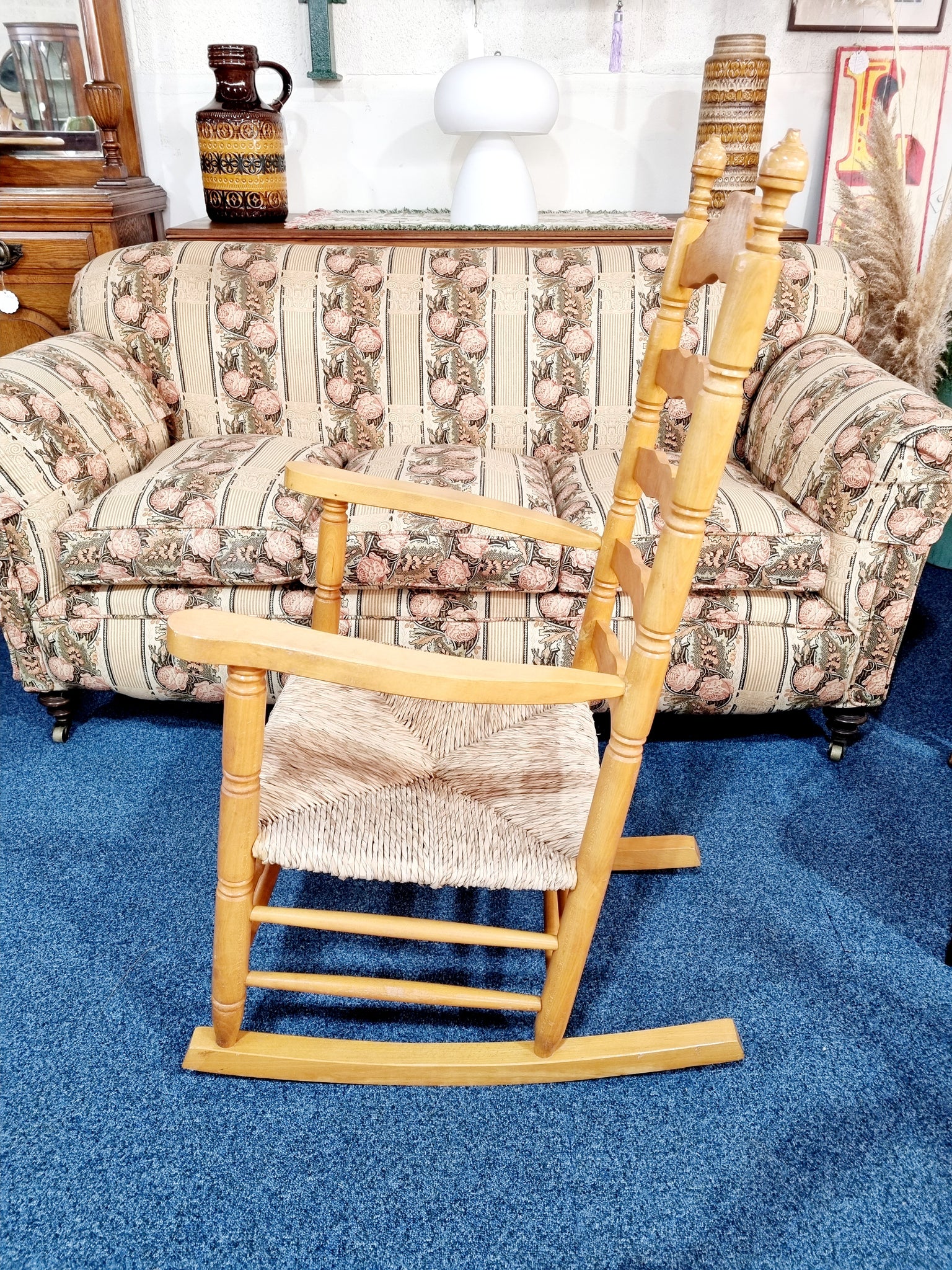 Beech Ladder Back Rocking Chair | Charlotte Rose Interiors
