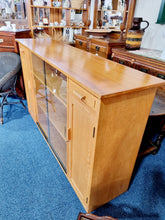 Load image into Gallery viewer, Mid Century Oak Glazed School Cupboard/Bookcase
