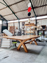 Load image into Gallery viewer, HUGE Solid Oak Refectory Diming Table
