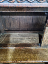 Load image into Gallery viewer, Antique Oak Court Cupboard With Secret Drawer
