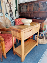 Load image into Gallery viewer, Oak Console Hall Table

