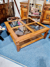 Load image into Gallery viewer, Smoked Glass &amp; Rattan Coffee Table
